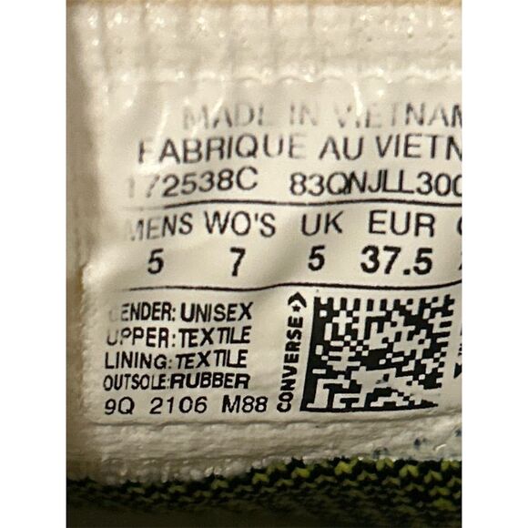 Converse Renew Chuck Taylor All Star High Top Sneakers Ivory Size 5 - Picture 10 of 10